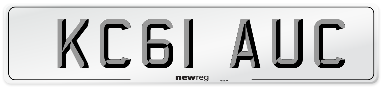 KC61 AUC Number Plate from New Reg